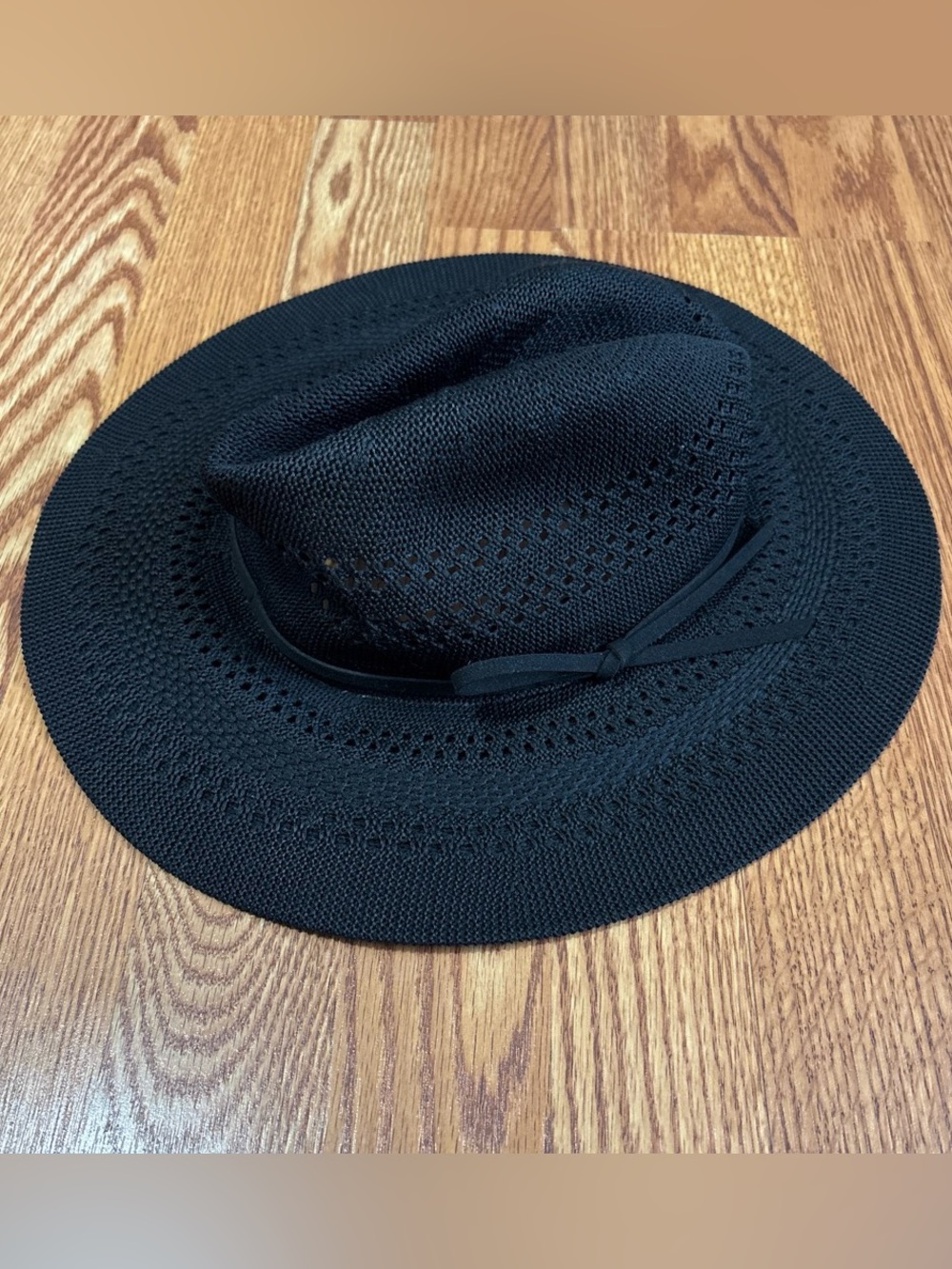 Lot of 2 Time & Tru Packable Fedora Solid Black/Navy Tie Accent Band One Size - Picture 3 of 11